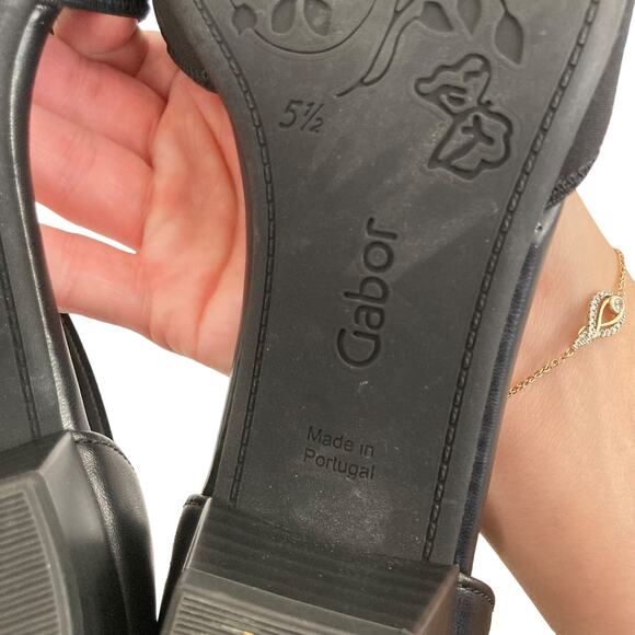 Gabor Black Sandal Heels Sz 8.5 - Picture 5 of 8